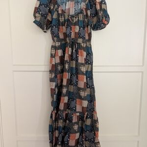 Christy Dawn Multicolor Patchwork Maxi Dress